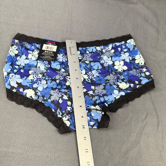 Maidenform Women's Size XL 8 Panty Boyshort Fabulous Fit Floral Blue New - Picture 8 of 8